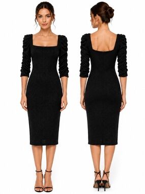 Black‎ Halo. Fang Sheath Midi Dress.